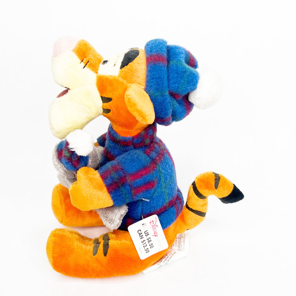 Disney Tigger With Seal Stuffed Animal Dressed In Plaid Pajamas Plush