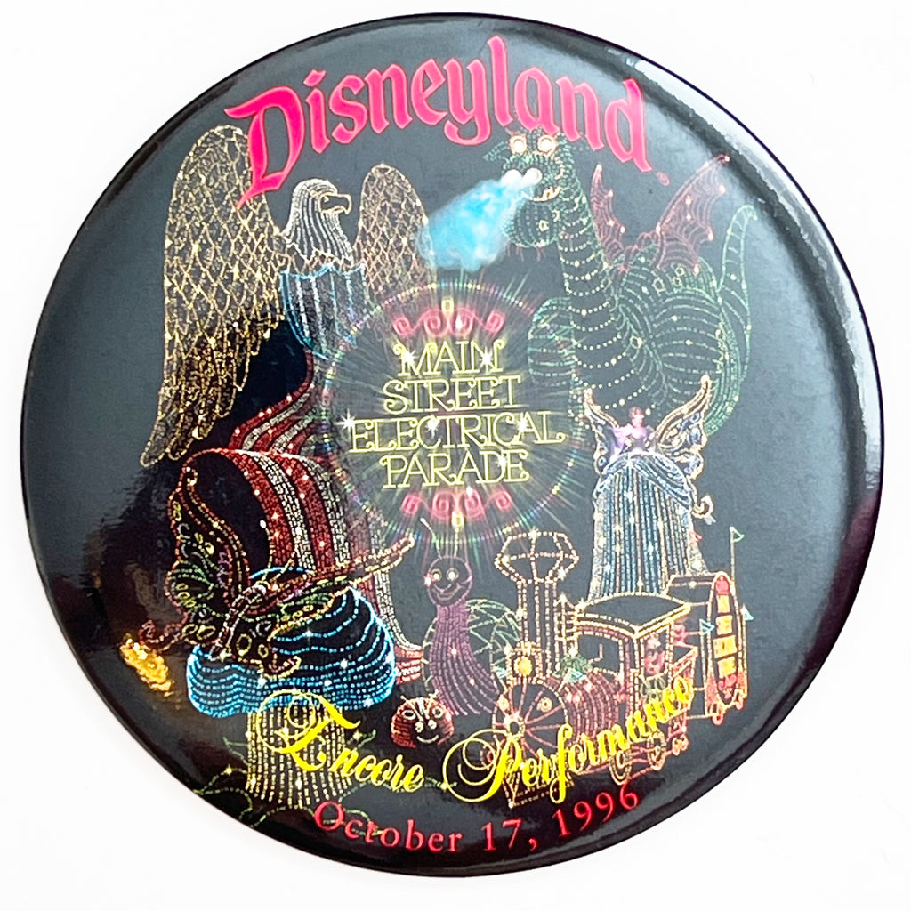 Disneyland 1996 MAIN STREET ELECTRICAL PARADE Encore Performance Jumbo Button
