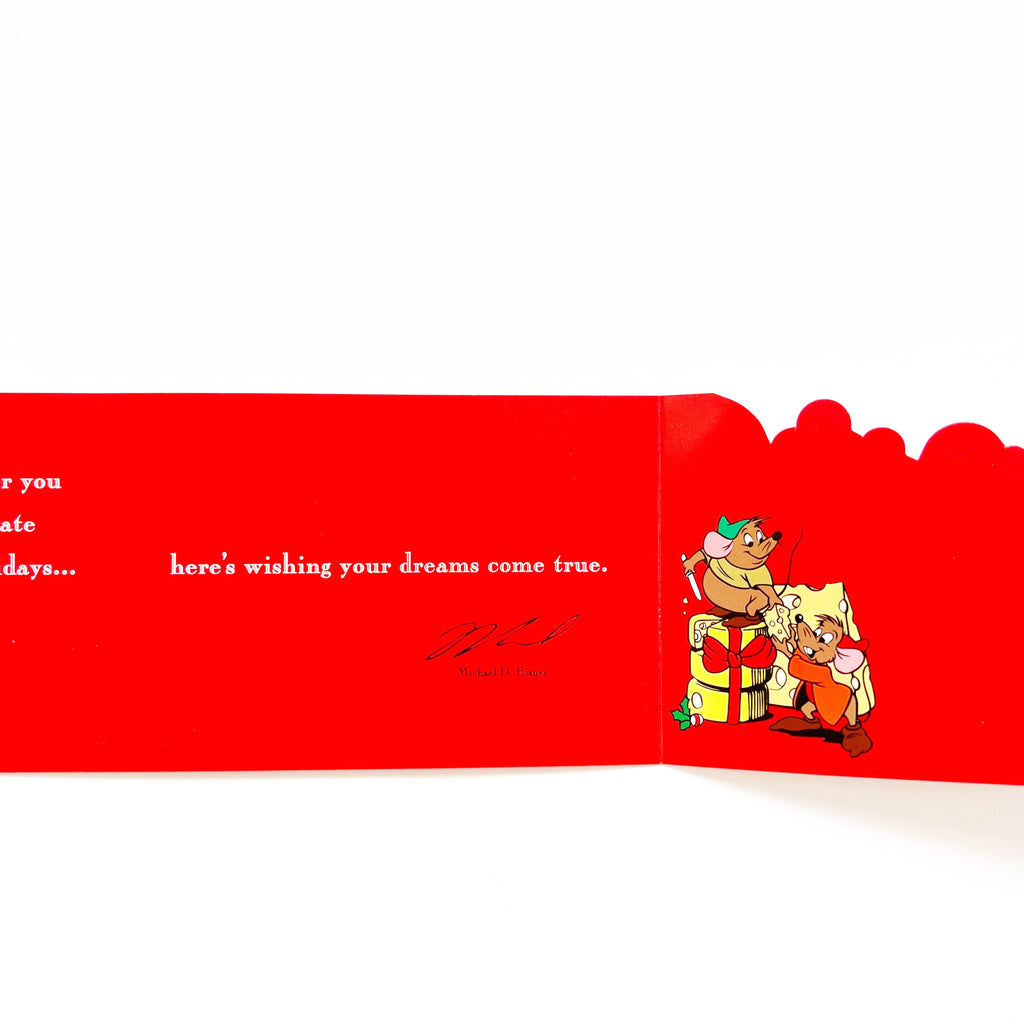 Vintage 1995 The Walt Disney Company Cast Member CinderellaHoliday Greetings Holiday Michael Eisner Card