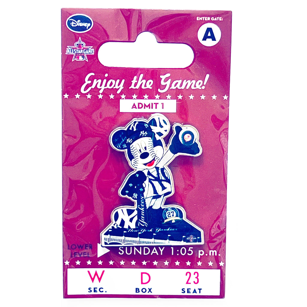 Disney All Star Game World Major League Baseball Enjoy The Game Mickey Mouse New York Yankees MLB Pin