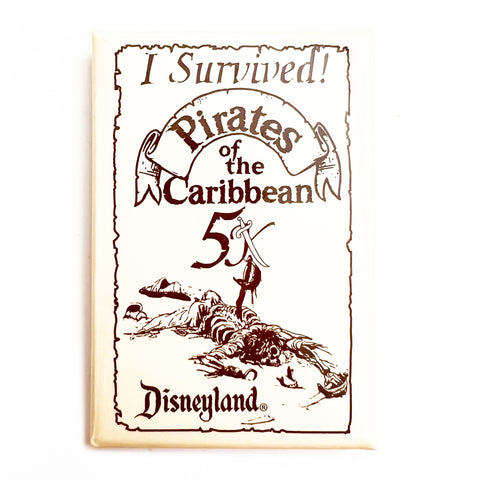 Vintage 1990's Disneyland Pirates Of The Caribbean 3" Pinback Button