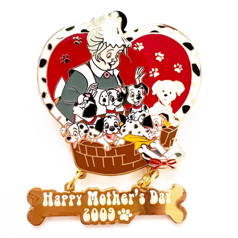 Disney Cast Exclusive Mother's Day Nanny 101 Dalmatians 7 Puppies Limited Edition Pin