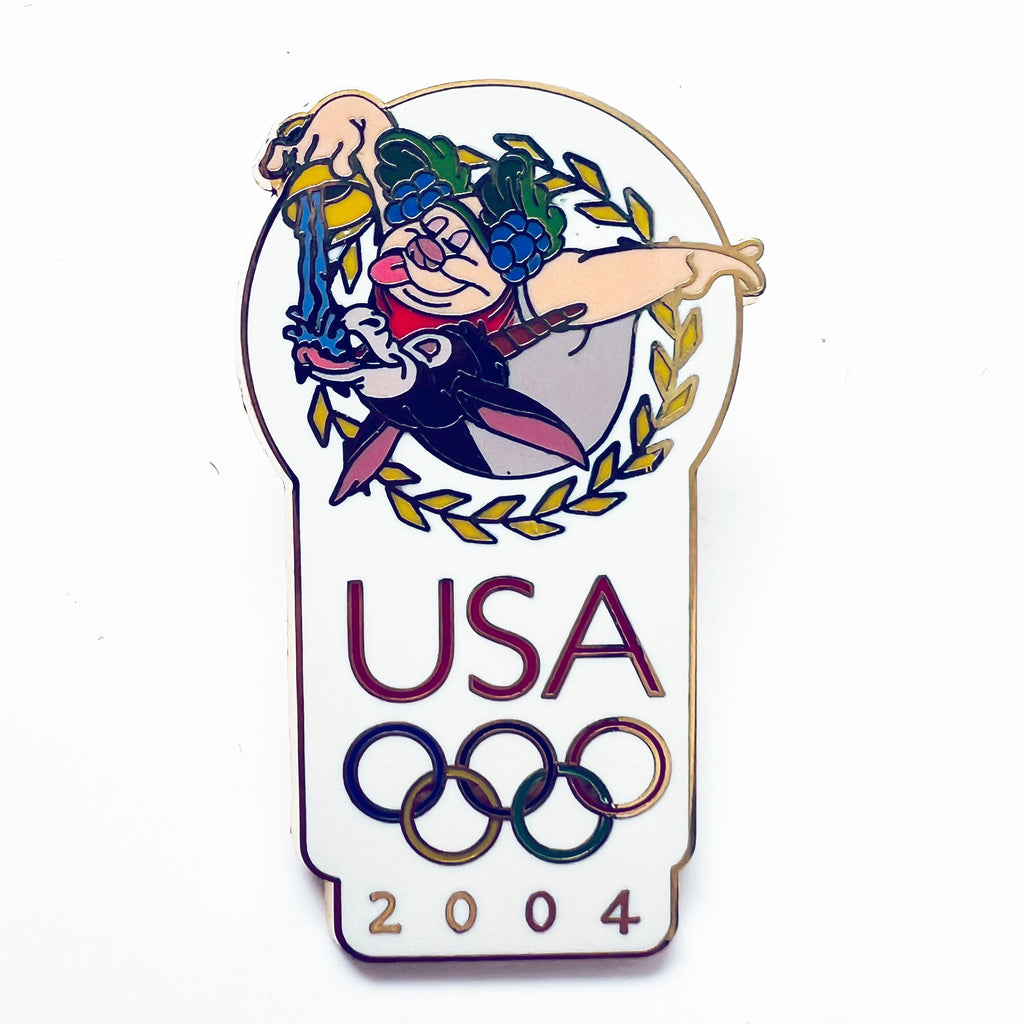 Disneyland Resort 2004 USA Olympics Bacchus From Fantasia Olympic Rings Logo Pin