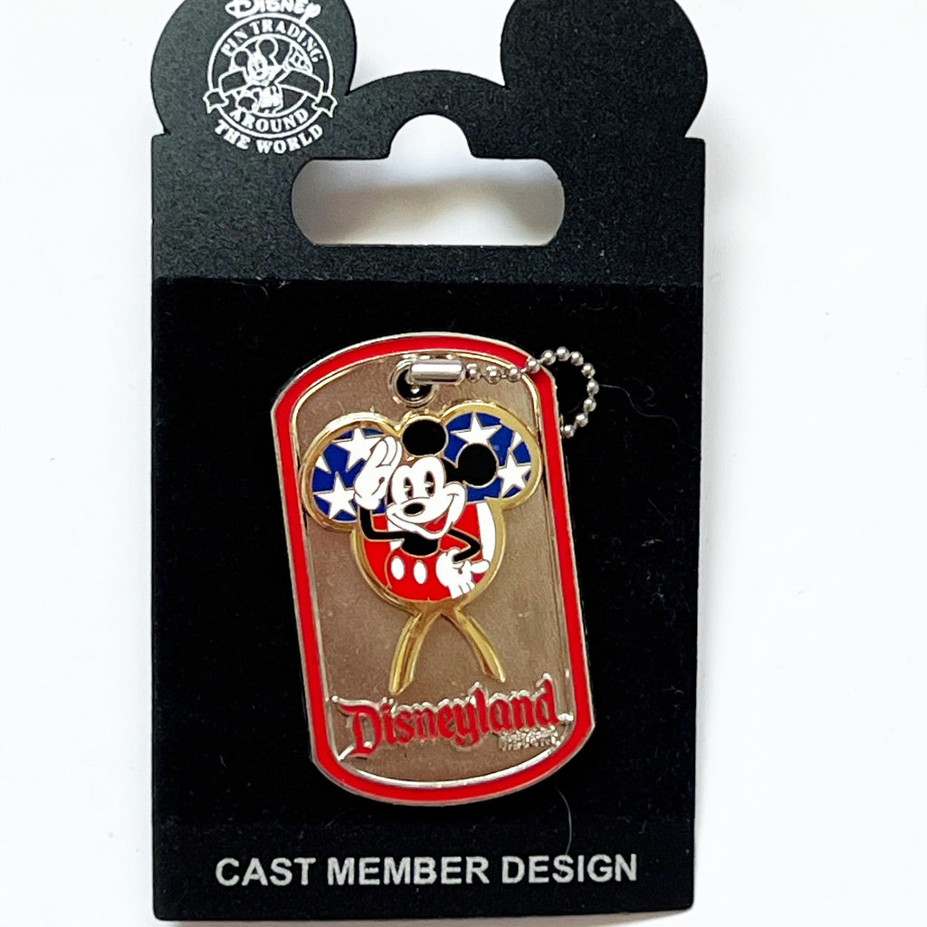 Disney Cast Member Design We Salute You Mickey Dogtag Limited Edition 500 Signed Pin