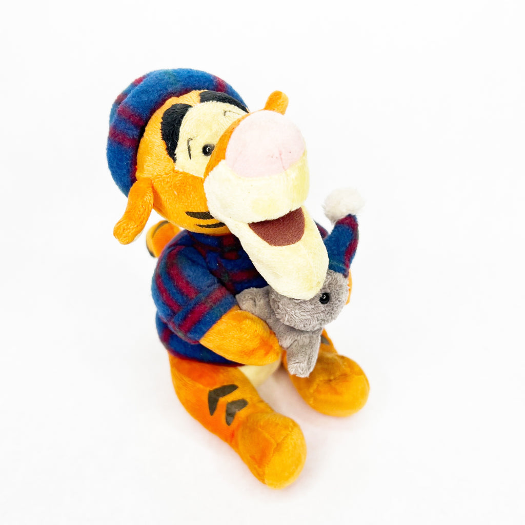 Disney Tigger With Seal Stuffed Animal Dressed In Plaid Pajamas Plush