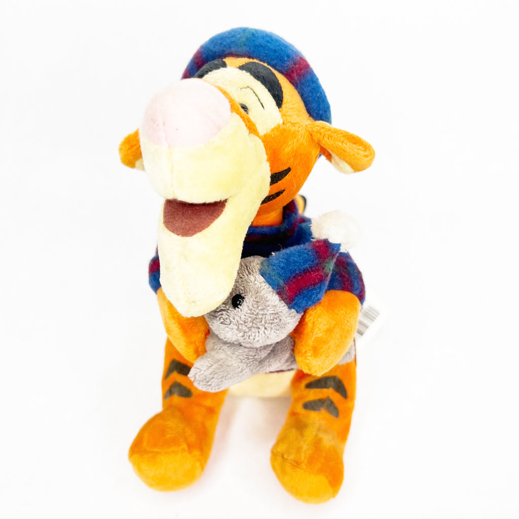 Disney Tigger With Seal Stuffed Animal Dressed In Plaid Pajamas Plush