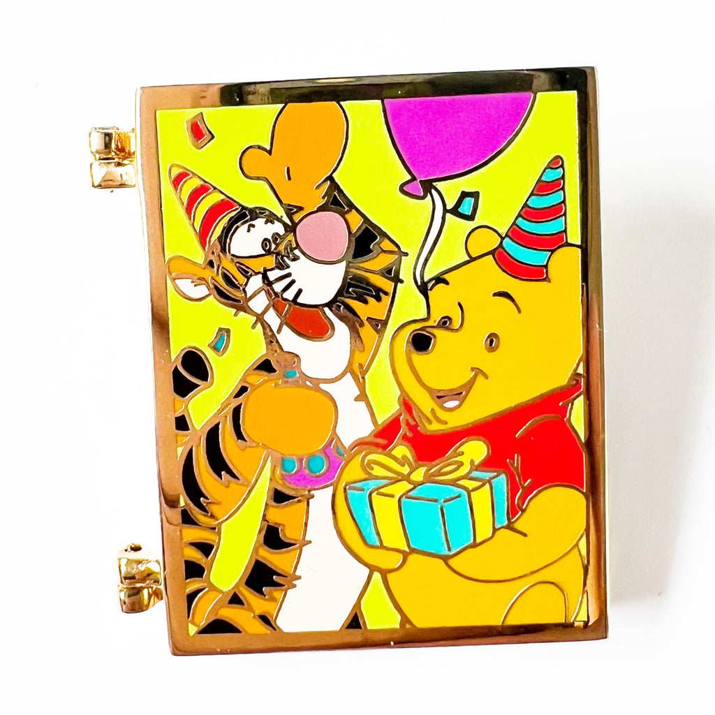 Disney Winnie The Pooh Hinge Happy Birthday Card Tigger Piglet Cast Exclusive Pin