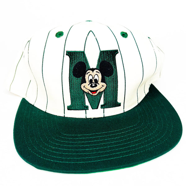 Vintage 90's Walt Disney Mickey Mouse Back Script M Logo Snapback