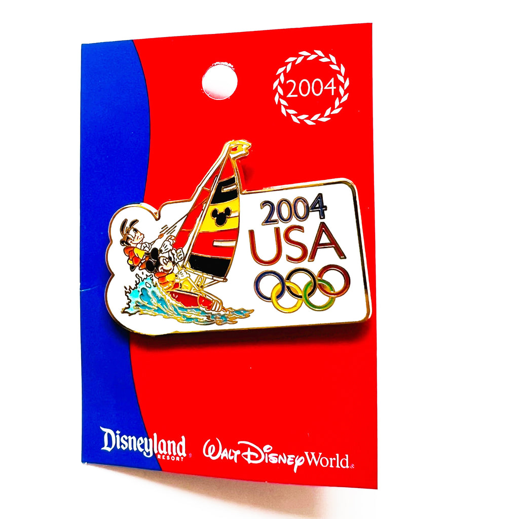Disney DLR USA Olympics 2004 Logo Goofy Mickey Mouse Cast Members Only Limited Edition Pin