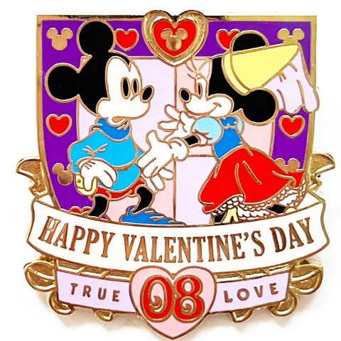 Disney Cast Member Valentines Day 2008 Minnie Mickey Limited Edition 500 Pin