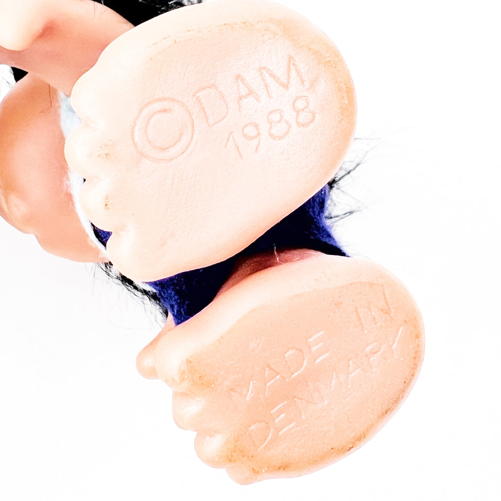 Vintage Thomas Dam Troll Doll Original 1988 Marked DAM Made in Denmark