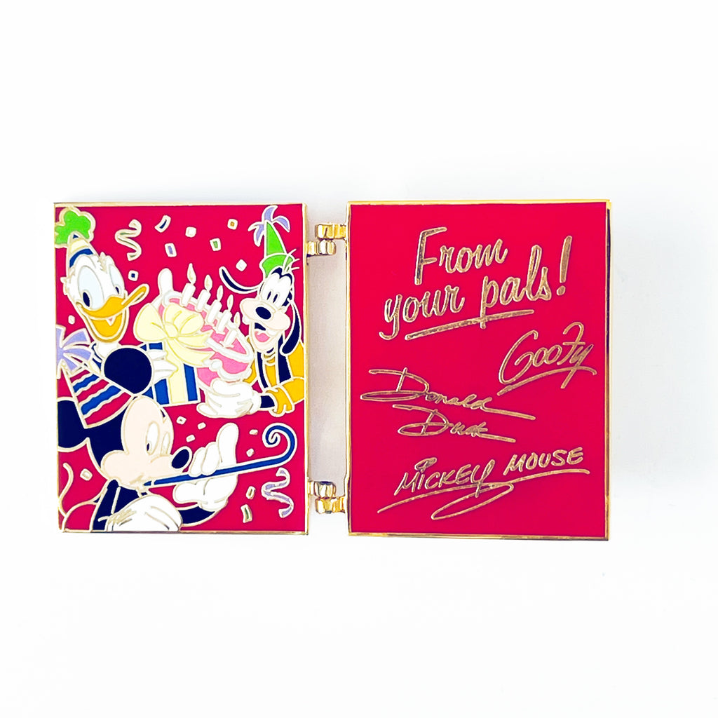 Disney Cast Exclusive Happy Birthday Donald Goofy Mickey Hinged Pin