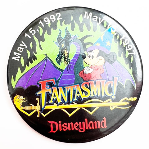 Vintage 1990’s Disneyland FANTASMIC Pinback Button