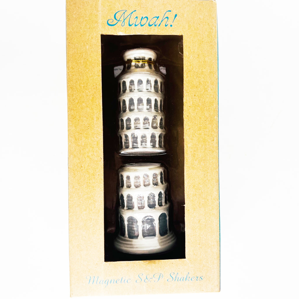 MWAH! The Leaning Tower of Pisa Salt and Pepper Shaker Set