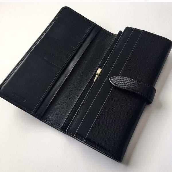 Vintage Coach Kiss Lock Coin Leather Wallet