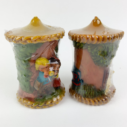 Vintage Germany Gunter Kerzen German Carved Handbemalt Hand Painted Candle