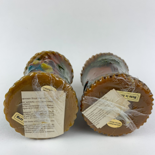 Vintage Germany Gunter Kerzen German Carved Handbemalt Hand Painted Candle