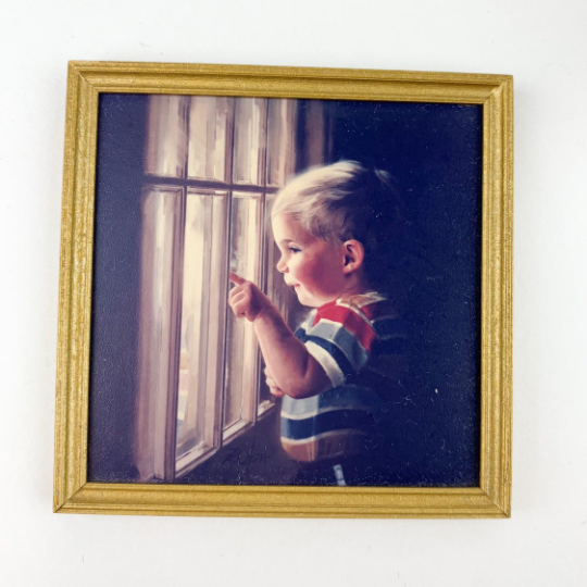 Vintage Donald Zolan Pemberton Miniature Picture Frame Daddy's Home