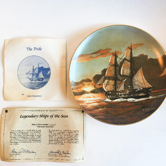 Legendary Ships Of The Seas Plates Royal Cornwall Calhoun's Collectors Society Set 10