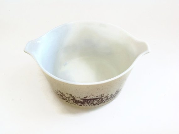 Vintage Pyrex Mushroom Forest Fancies Pyrex Bowl - 473-B