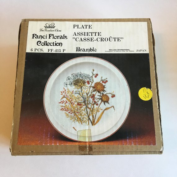 NIB Franci Florals Collection Bramble Plate Set FF-415 P