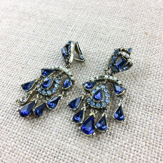 Vintage Signed 1950 COPR HOLLYCRAFT Necklace & Earrings Set