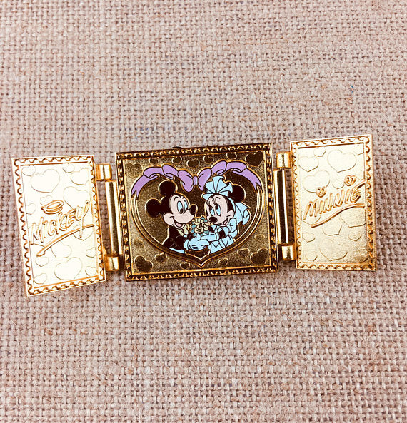 Mickey Minnie Bride & Groom Hinged Our Wedding Album Collector Disney Pin