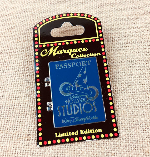 Disney Pin Marquee Hinged Passport Hollywood Studios Walt Disney World Donald Duck Limited Edition