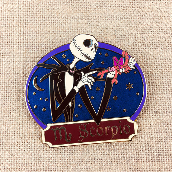 Disney Nightmare Jack Skellington Scorpio Horoscope Series Jumbo Limited Edition Pin
