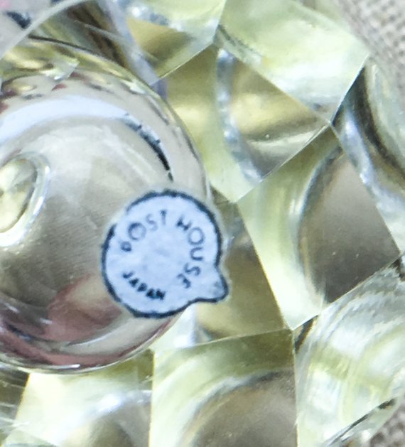 Vintage Post House Japan Tabletop Crystal Brass Top Lighter