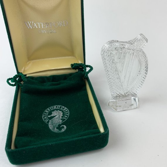 Waterford Crystal Harp Decorative Figurine Paperweight Collectible