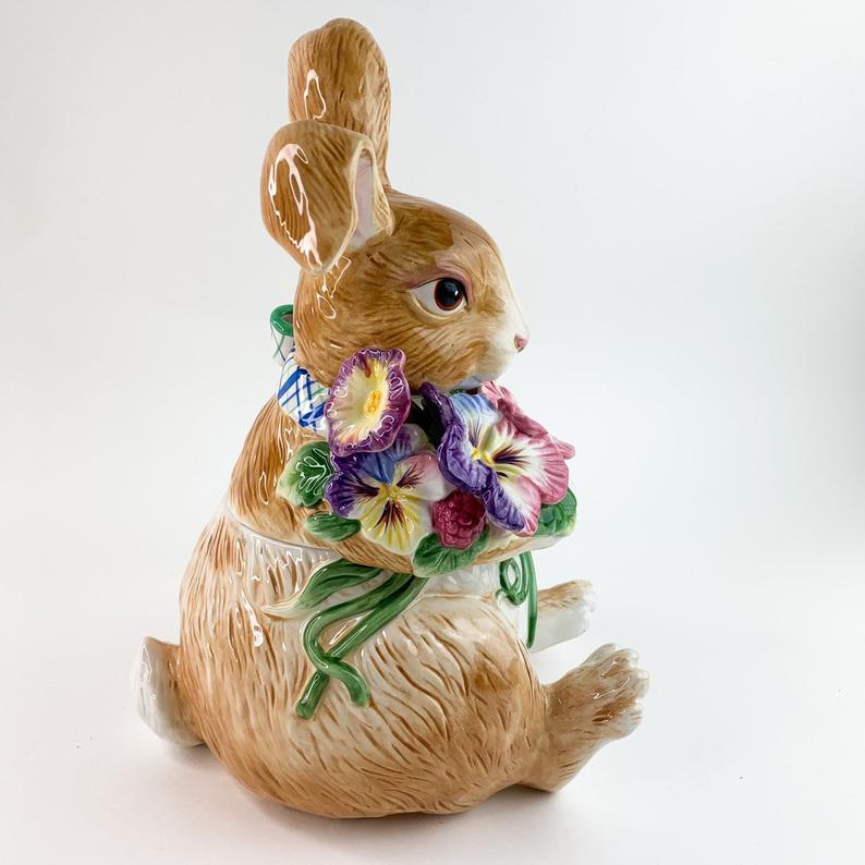 Fitz and Floyd Halcyon Bunny Cookie Jar