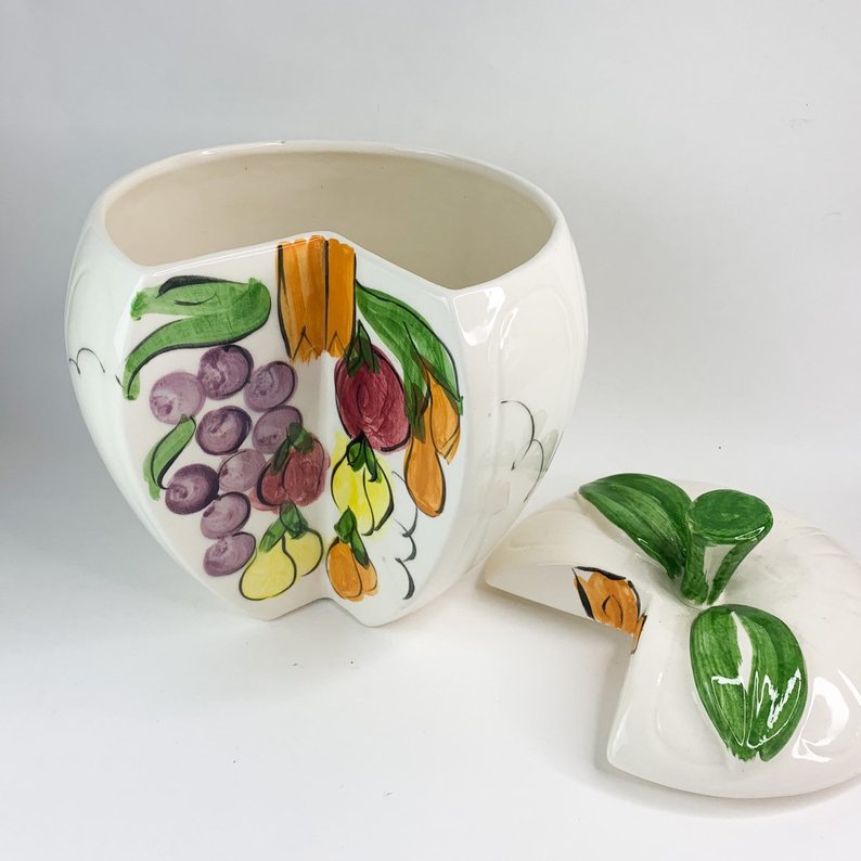 Vintage 1960's Los Angeles Potteries Apple Cookie Jar