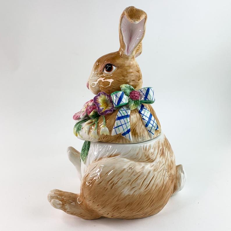 Fitz and Floyd Halcyon Bunny Cookie Jar