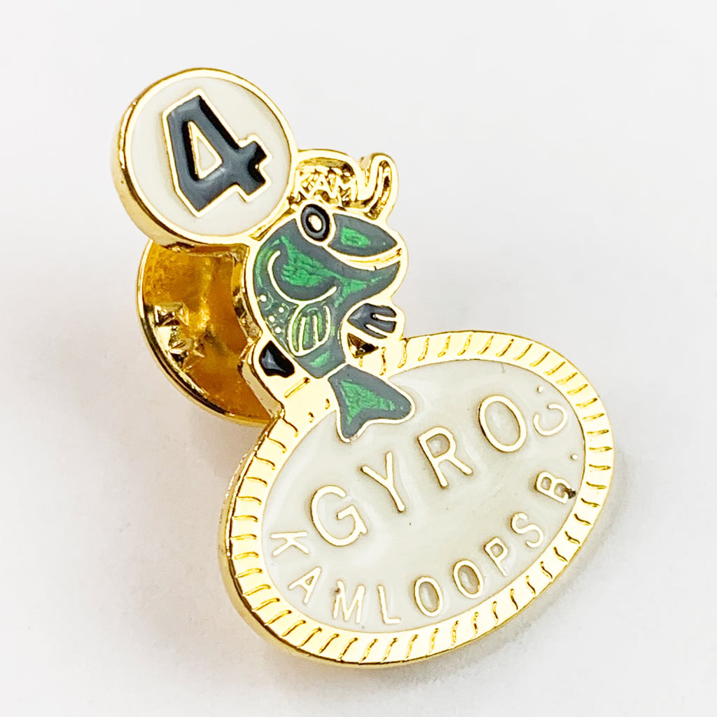 Kamloopsb Gyro Fish 4 Enamel Collector Lapel Pin