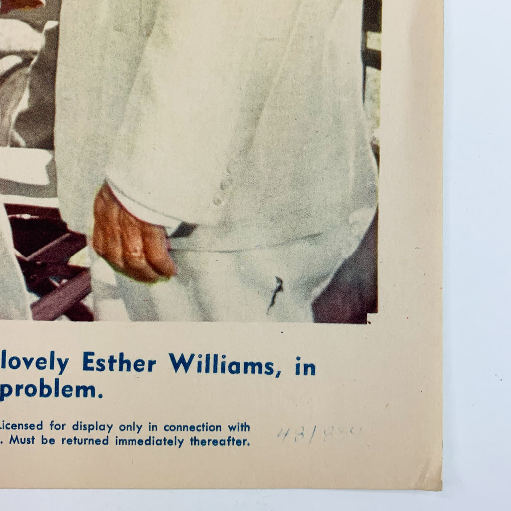 1948 On An Island With You Technicolor Esther Williams Peter Lawford Lobby Card