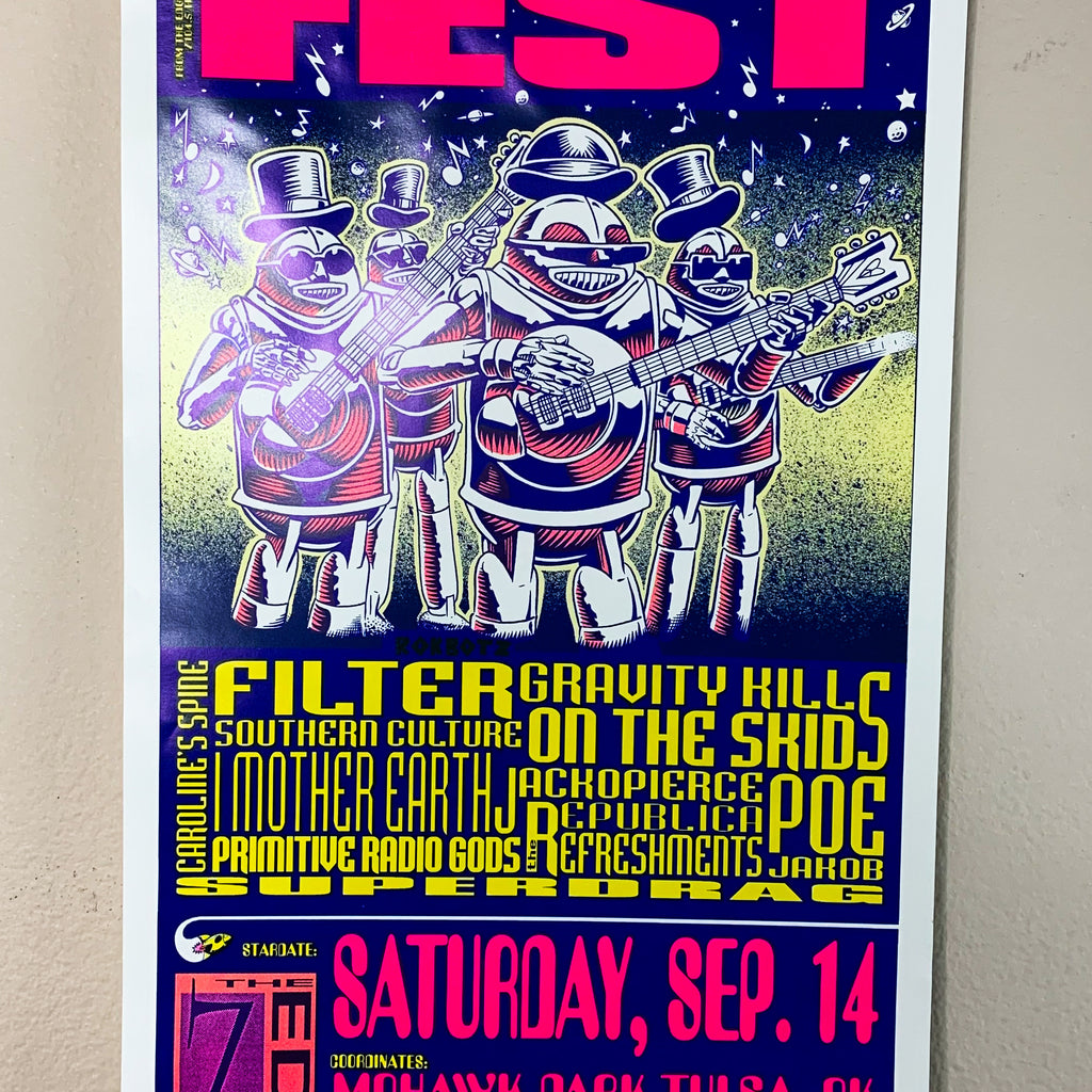 Edge Fest Poster 1996 Vintage Concert Tour