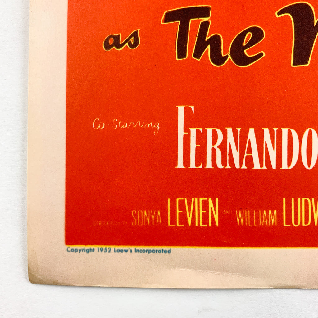 Vintage The Merry Widow MGM The Saucy Musical Lana Turner Lobby Card