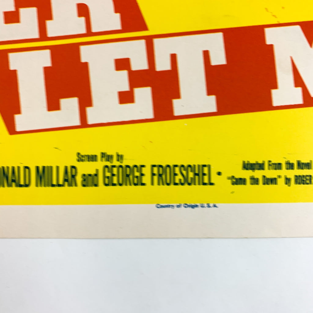 Vintage 1953 MGM Never Let me Go Clark Gable Gene Tierney #2 Lobby Card