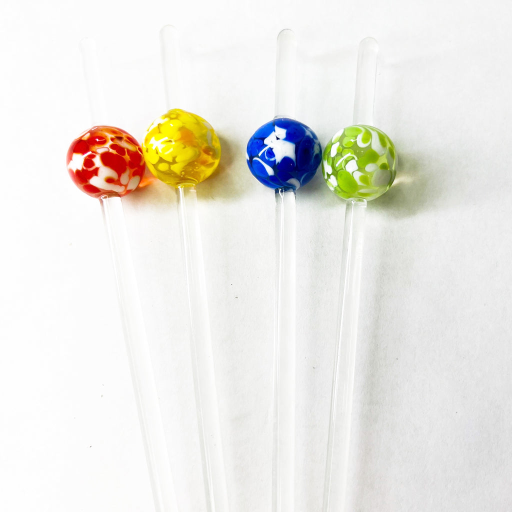 Vintage Cocktail Glass Swizzle Sticks