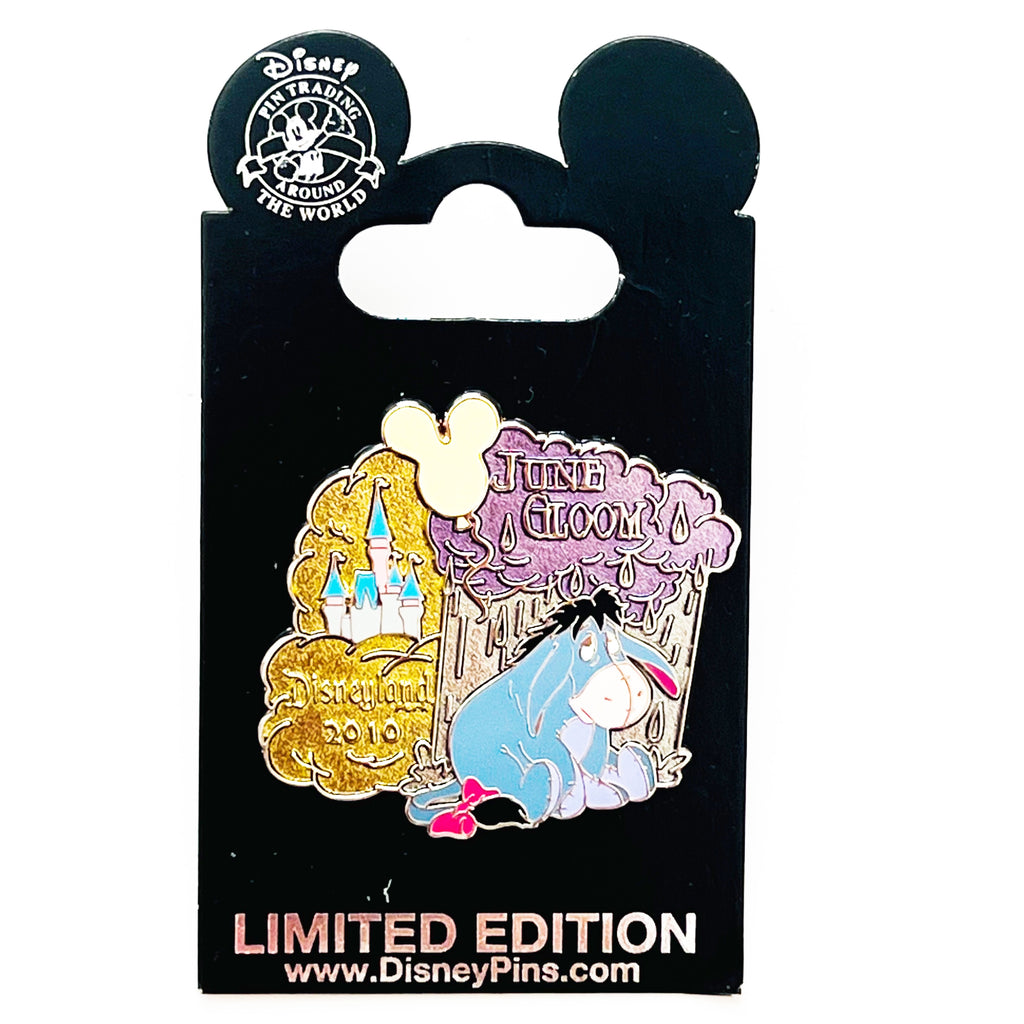 Disney Winnie the Pooh Disneyland Castle June Gloom Rain Cloud Over Eeyore LE 1000 Pin