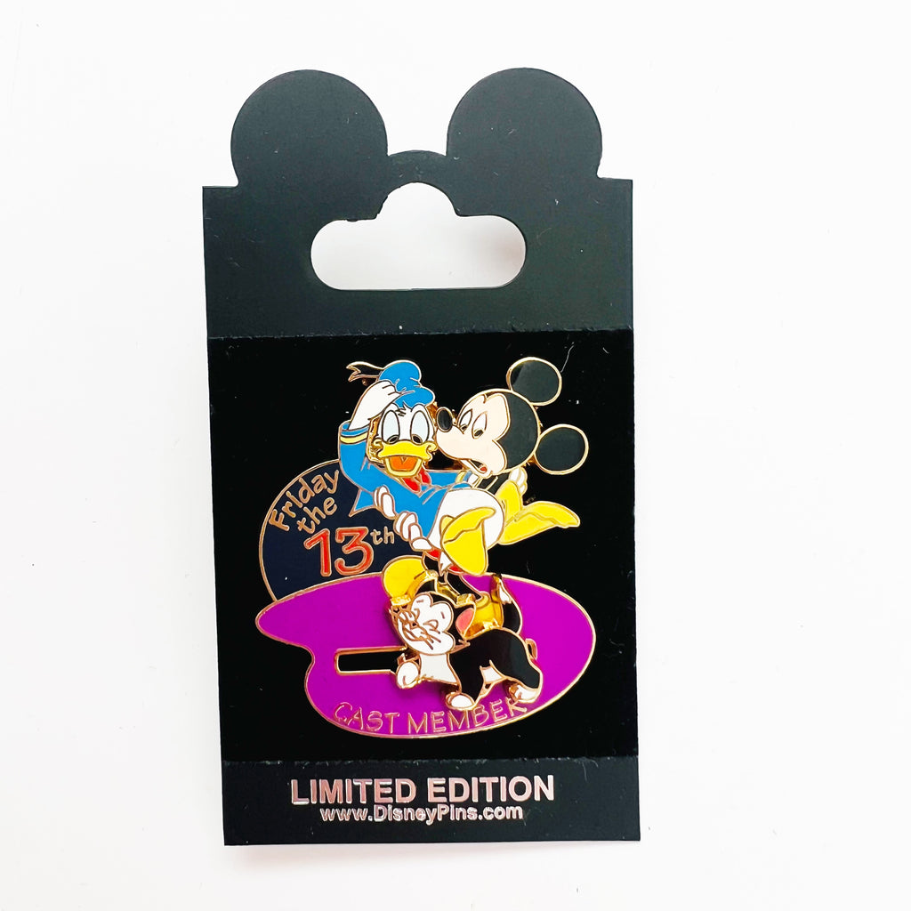 Disney Friday The 13th 2009 Mickey Donald Figaro LE 1500 Pin