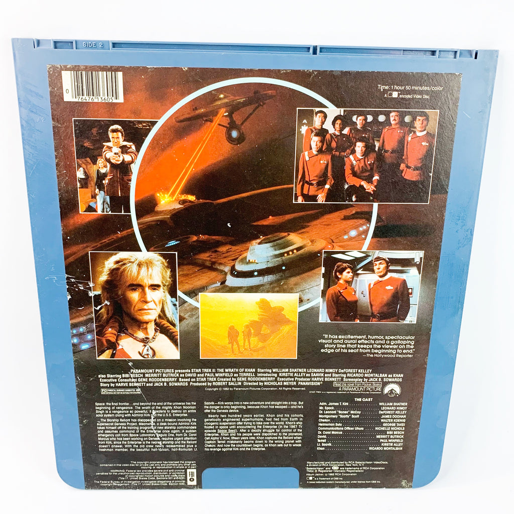 Vintage Star Trek II The Wrath of Khan Movie Videodisc CED Video Disc