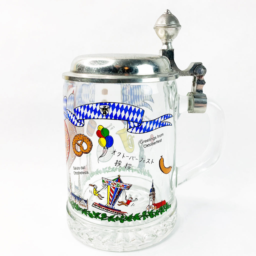 Vintage ALWE Beer Stein Oktoberfest Glass Mug