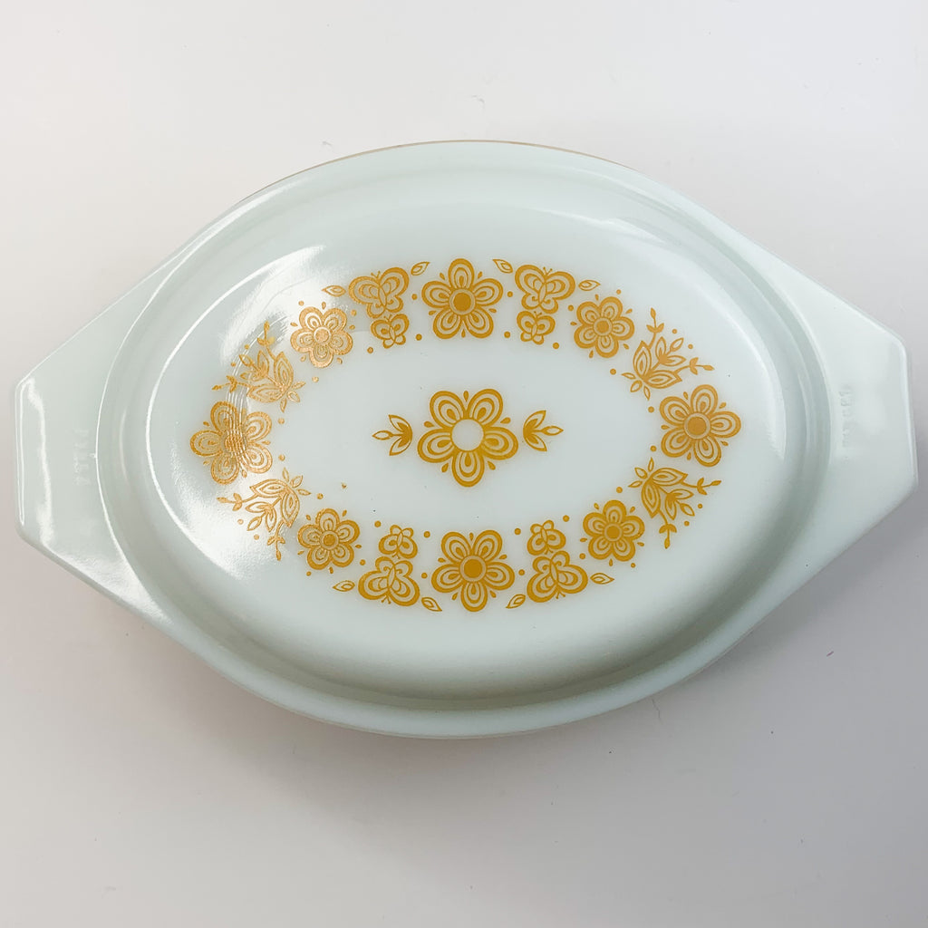 Vintage Pyrex Butterfly Gold Dish