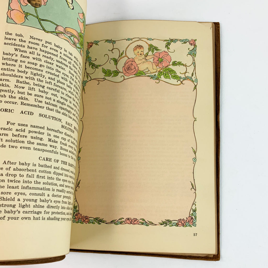 1930 The Book of Baby Mine Soft Leather Bound Keepsake Journal