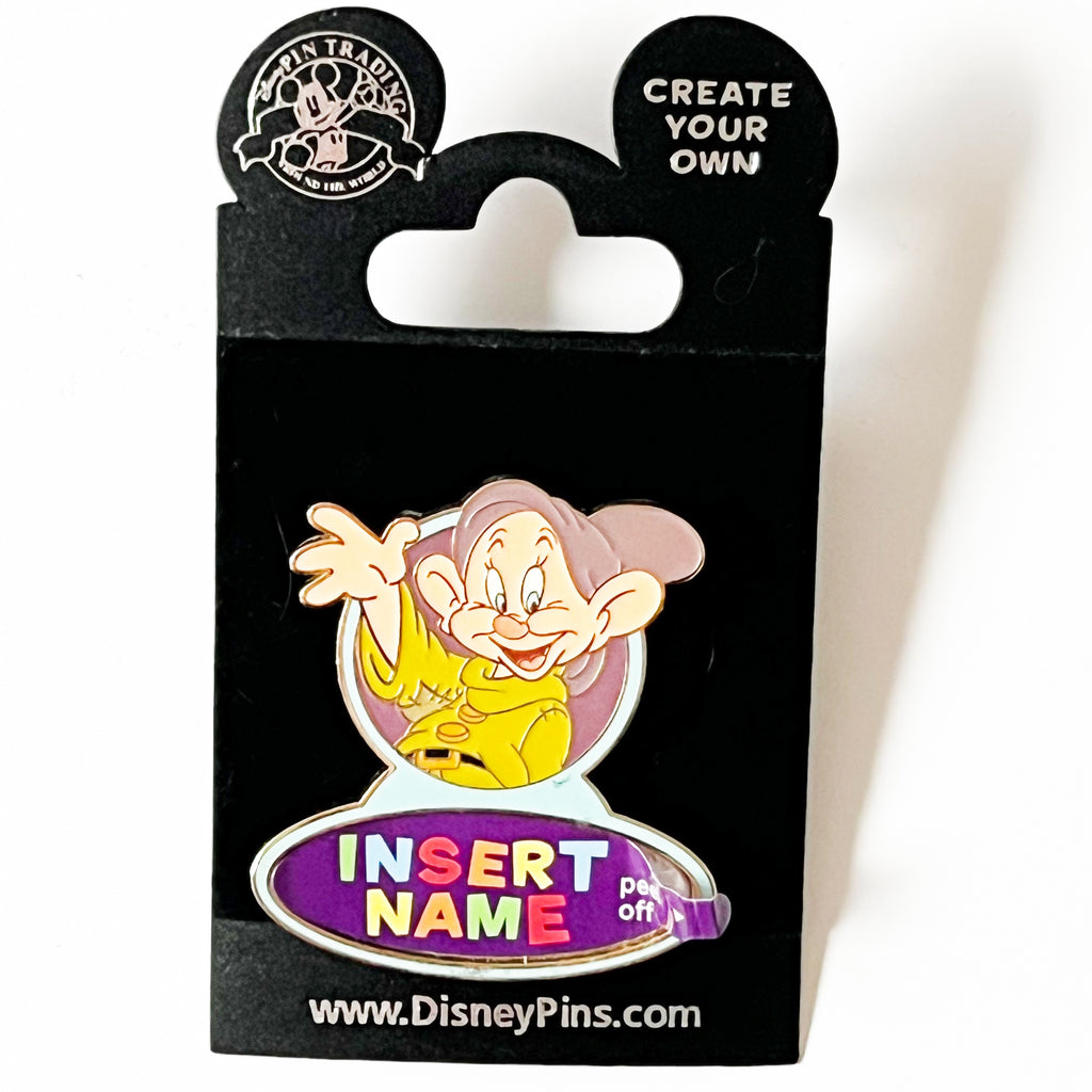 Disney Dopey Snow White and the Seven Dwarfs Enamel Create Your Own Name Pin