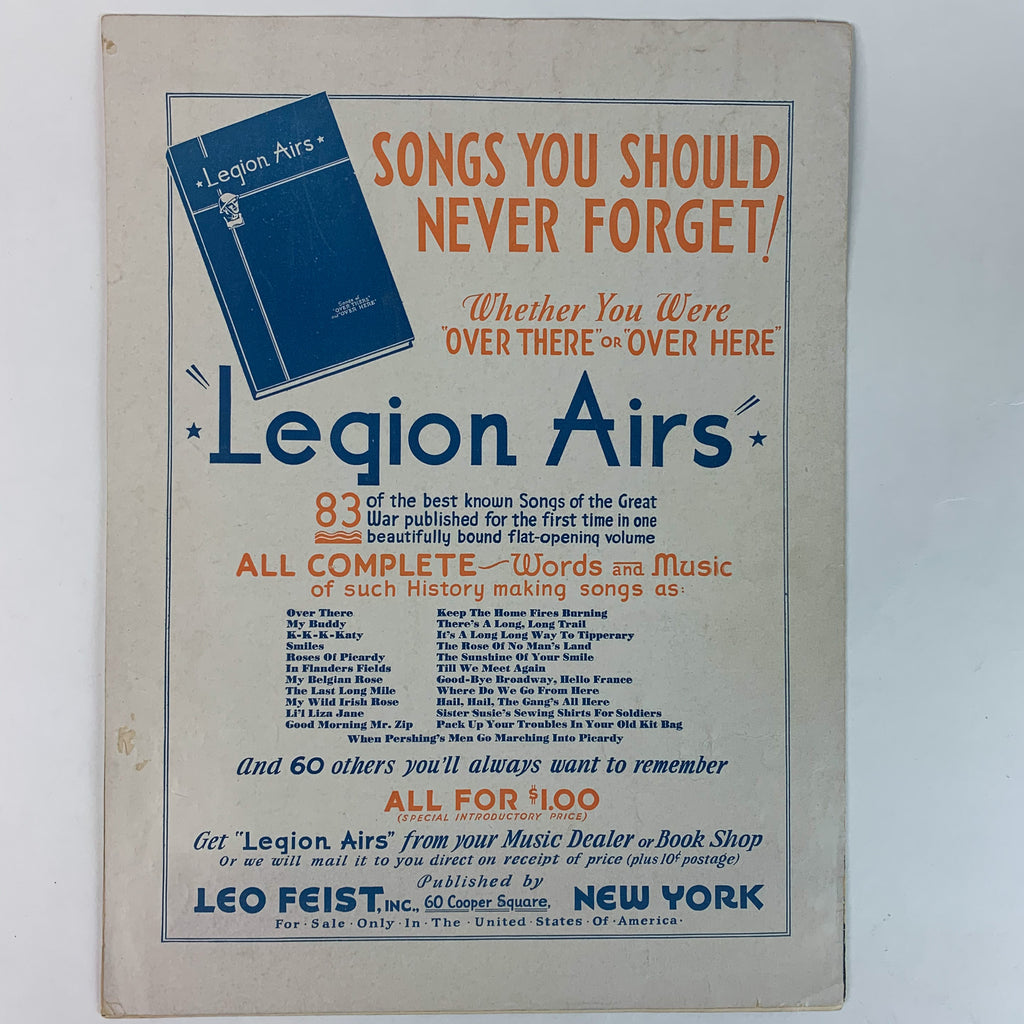 All American Girl 1932 Sheet Music Football Player Cove Fox Trot Song