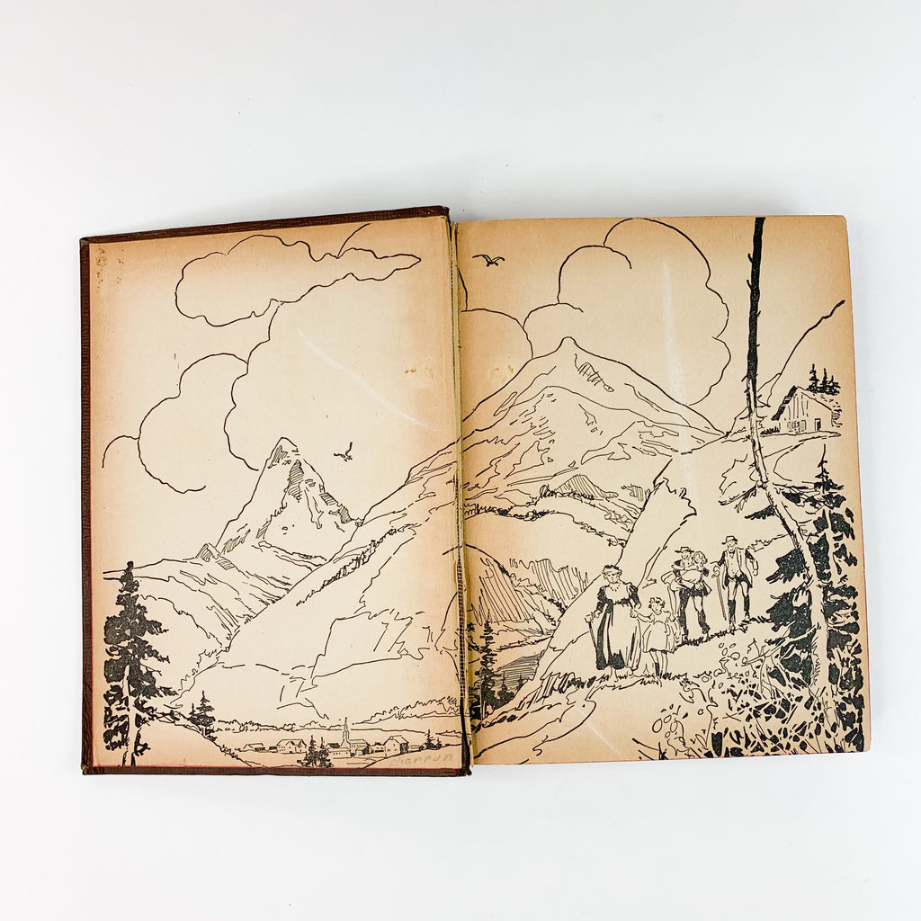 Heidi By Johanna Spyri Hardcover Antique Book 1944