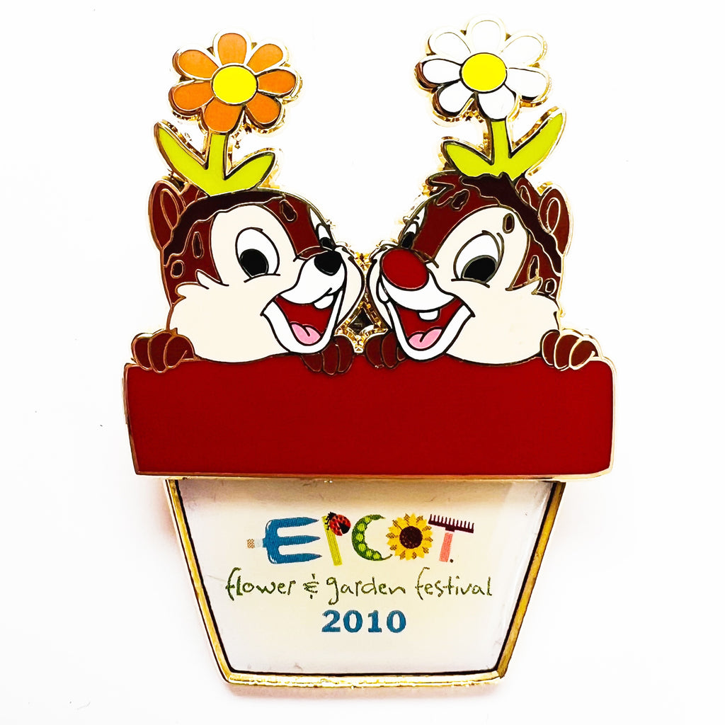 Disney WDW Epcot Flower & Garden Festival 2010 Chip & Dale LE 1000 Pin